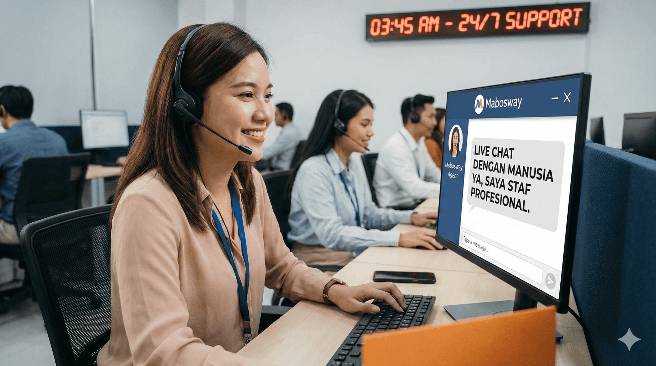 Bukan Robot! Bukti Layanan Live Chat Mabosway Dibalas oleh Staf Manusia Profesional 24 Jam