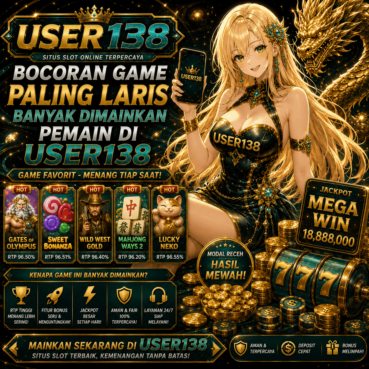 Bocoran Game Paling Laris Banyak Dimainkan Pemain di User138
